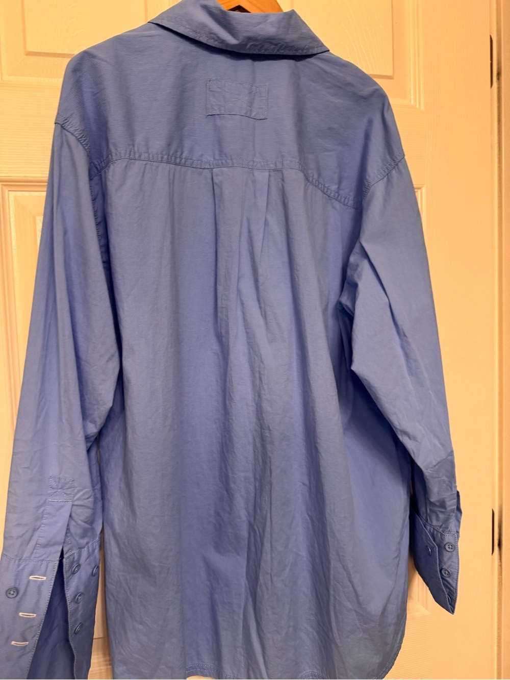 Free People Periwinkle Blue over sized Relaxed Button-Down Shirt - Picture 2 of 5